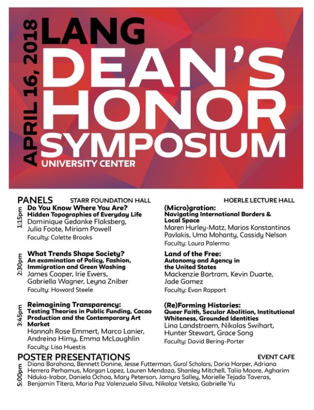Dean's Honor Symposium, Julia M. Puaschunder, Teaching & Student Mentoring Eugene Lang College at The New School, New York New York